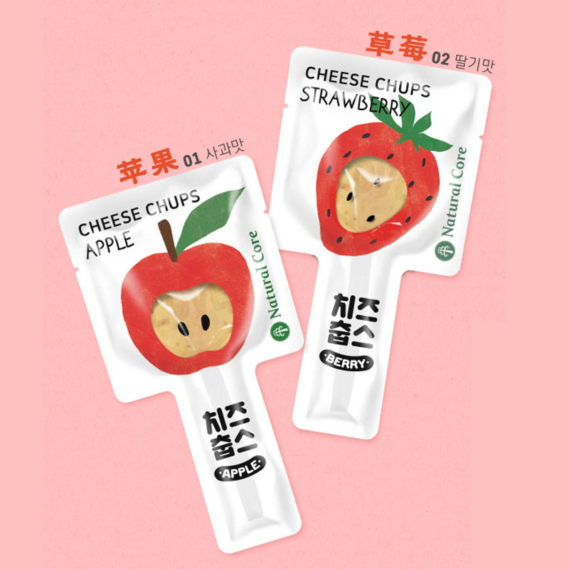【 10 boxes get 2 boxes free 】 Korean Natural Core Dog Snack Cheese Stick Apple Strawberry West
