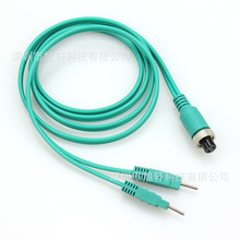 深圳厂家一拖二2.0发热插针线中频理疗线康复电极导联线航空插