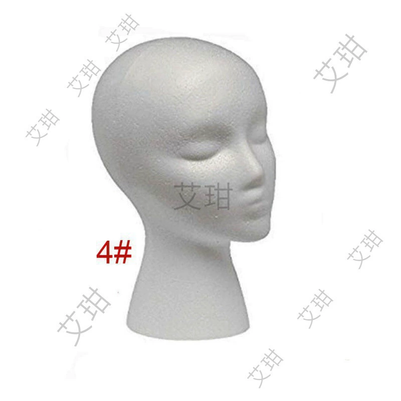Human head for men and women from foam, stand, mannequin head, wig
