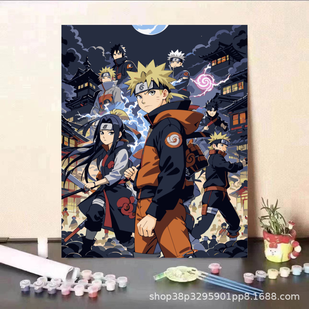 Animación de dibujos animados Pintura al óleo digital DIY pintura de relleno de colores hecha a mano colección de personajes de color encantadores dibujos decorativos