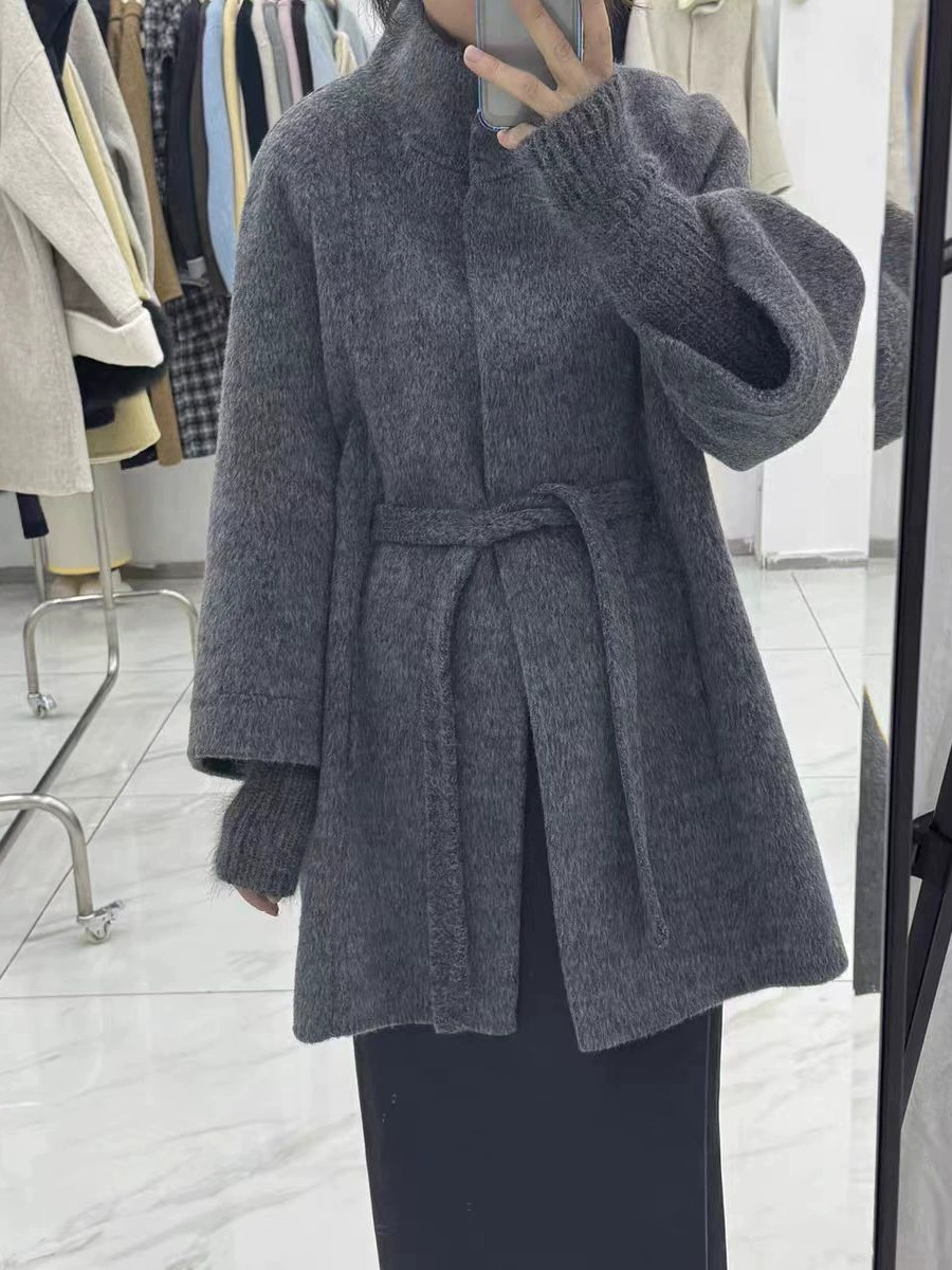 П Demi-season вязаный модный универсальный длинный двусторонний пояс, стиль light luxury, городской стиль, средняя длина