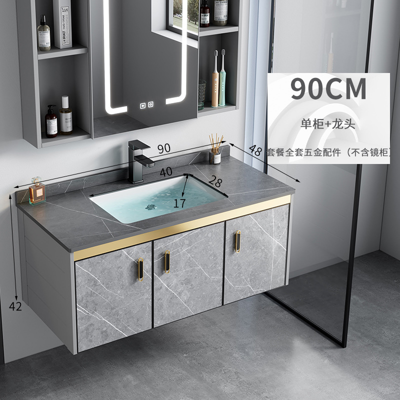 90cm Placa de roca cuenca + grifo conjunto completo