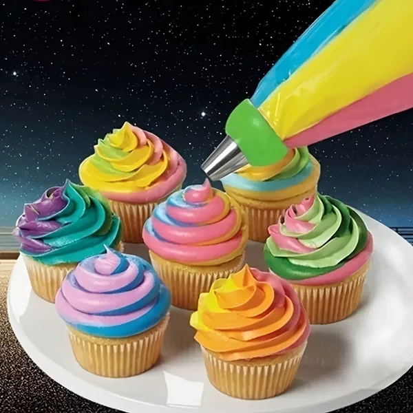 Russian Piping Nozzle Converter Cream Piping Bag Three-Color Medium Torch Cross-Border Hot-Selling Household Baking Tools