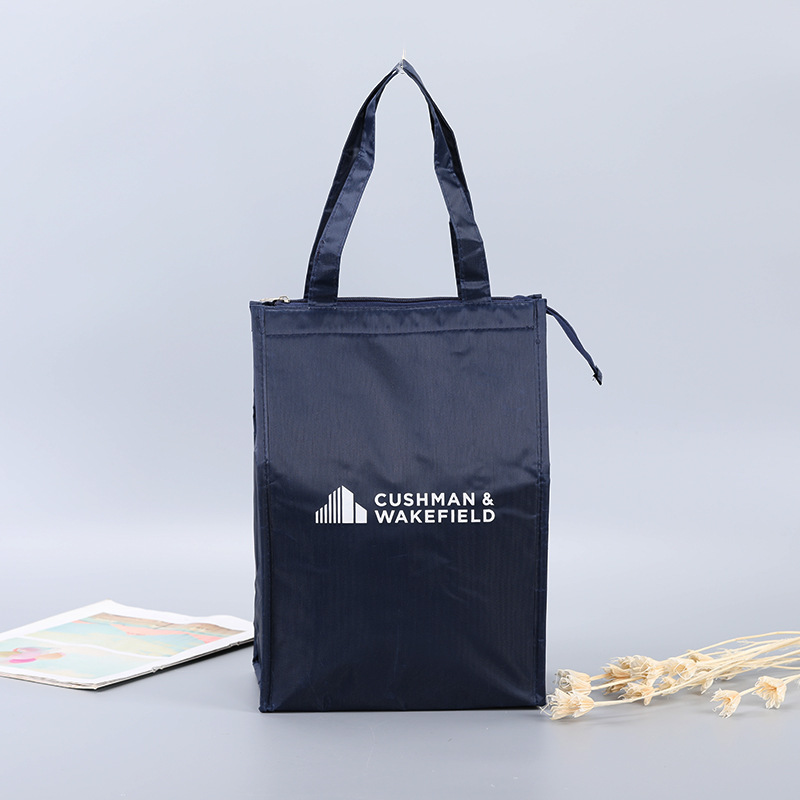 现货牛津布开口手提袋外卖保温袋大容量上班手拎帆布袋可印刷LOGO