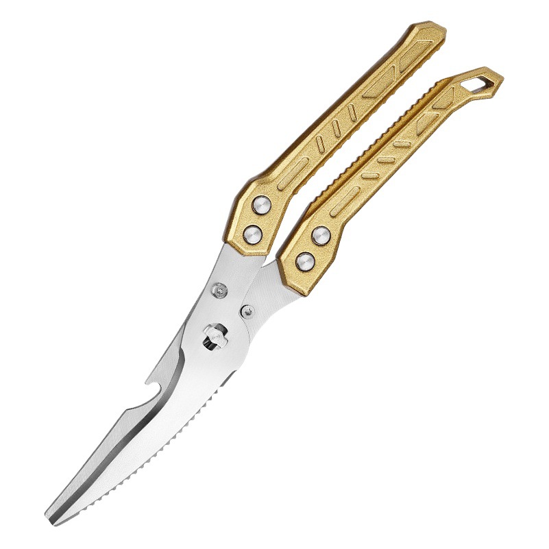 台所の強力な鶏の骨の食品は全鋼の鶏の骨のはさみの家庭の多機能を切って魚の骨を切って魚の焼肉の屋外を殺します。