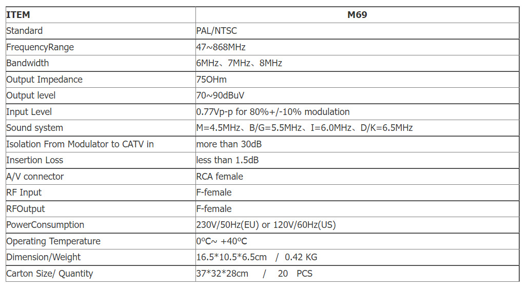 家用调制器RF M69 AV RF Modulator阿里巴巴