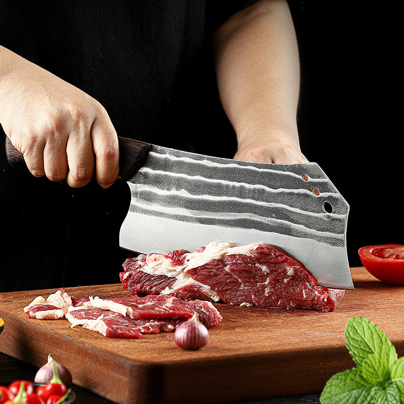 Cuchillo de cocina forjado, cuchillo de cocina doméstico, cuchillo de cocina, cuchillo de hueso afilado rápido, cuchillo de corte forjado, cuchillo de corte