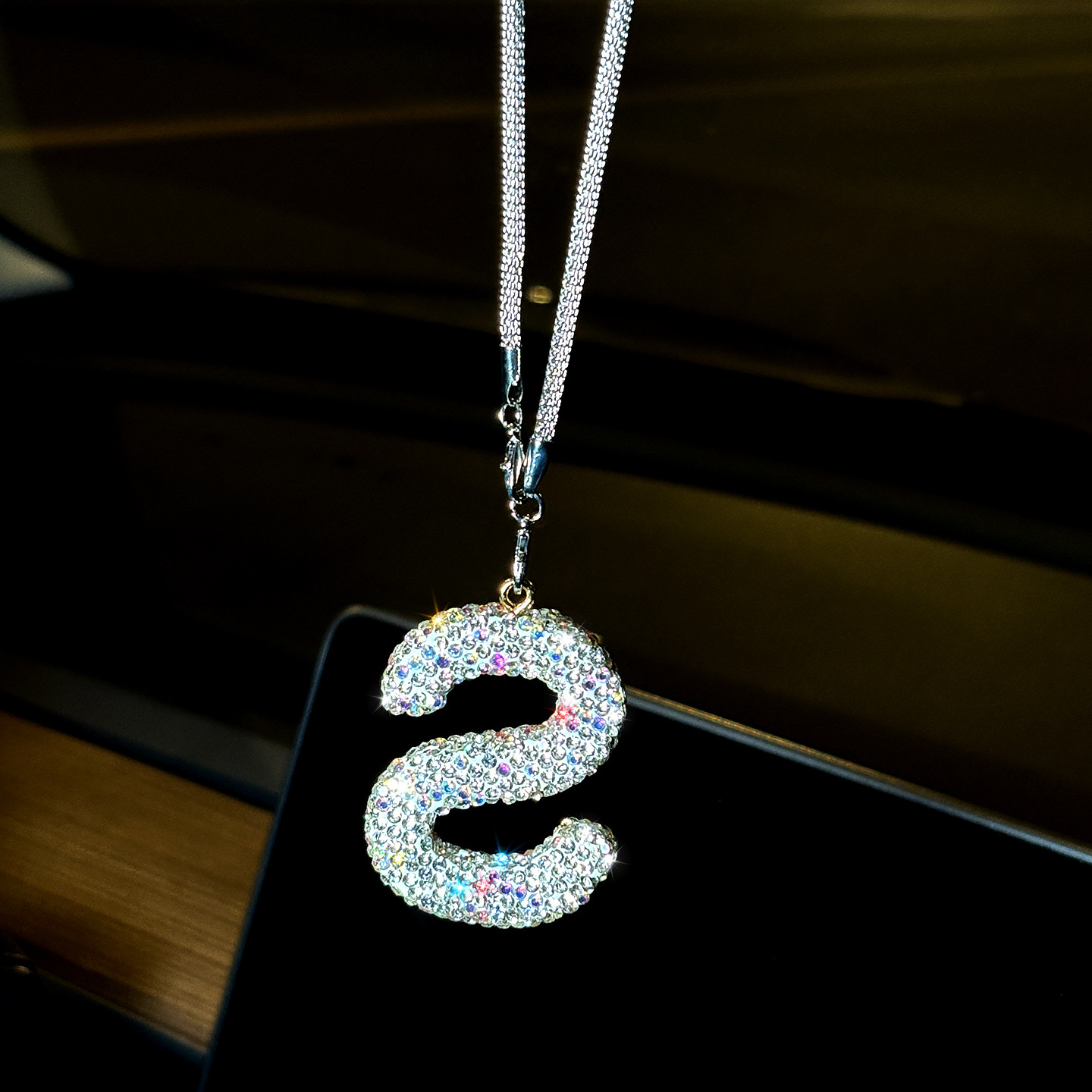 펜던트-다이아몬드 문자 [S]