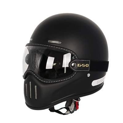 Safety Helmet 3C, Motosiklet kaskı (dəbilqə) - matte-black-transparent-mirror-m55-56