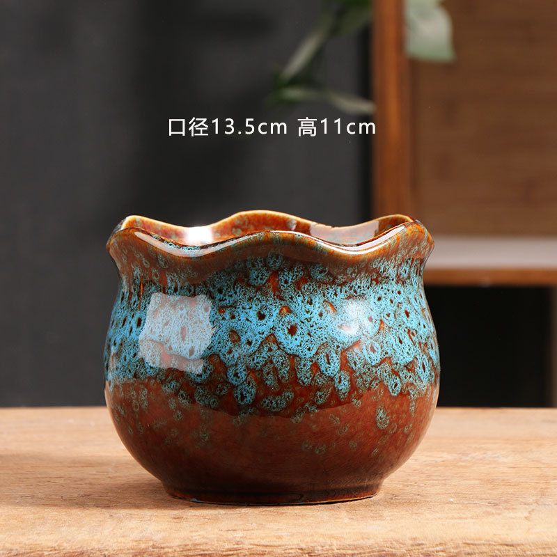 Bulk Succulent Ceramic Flower Pots for Home Use, Coarse Pottery Large Diameter Clay Pots, Green Plant Flower Pots, Clearance Sale Wholesale Bulk Succulent Ceramic Flower Pots for Home Use, Coarse Pottery Large Diameter Clay Pots, Green Plant Flower Pots, Clearance Sale Wholesale