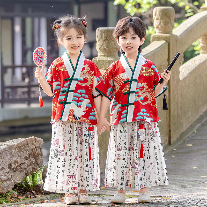 六一儿童演出服装古装小学生国学汉服幼儿园唐装中国风超仙表演服