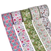 春夏碎花斜纹布拷克带铁丝边丝带节日花环蝴蝶结礼盒派对装饰织带