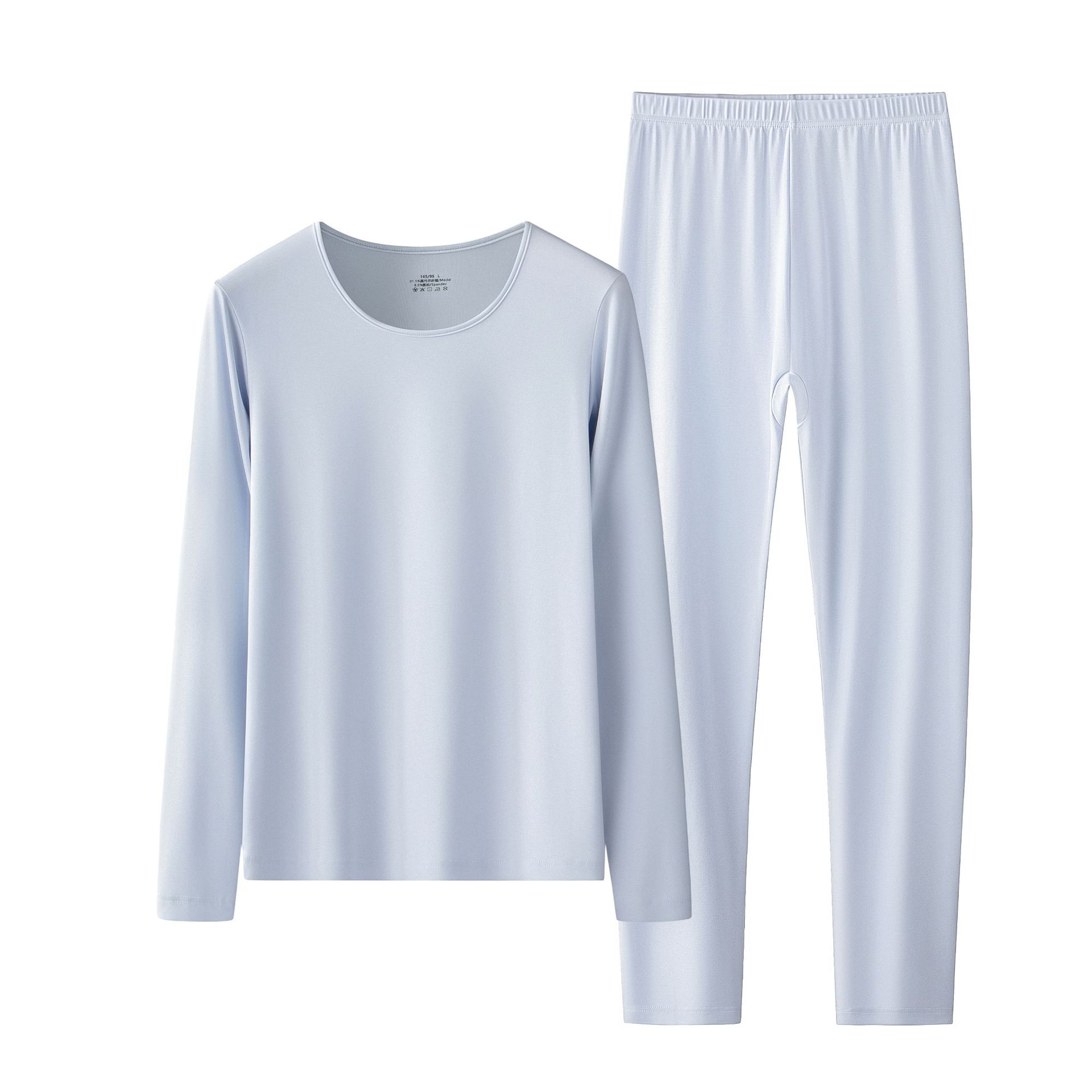Conjunto de ropa interior térmica de lujo para mujer, conjunto de parte superior e inferior fina de manga larga, Modal Lenzing, otoño e invierno, 80 unidades