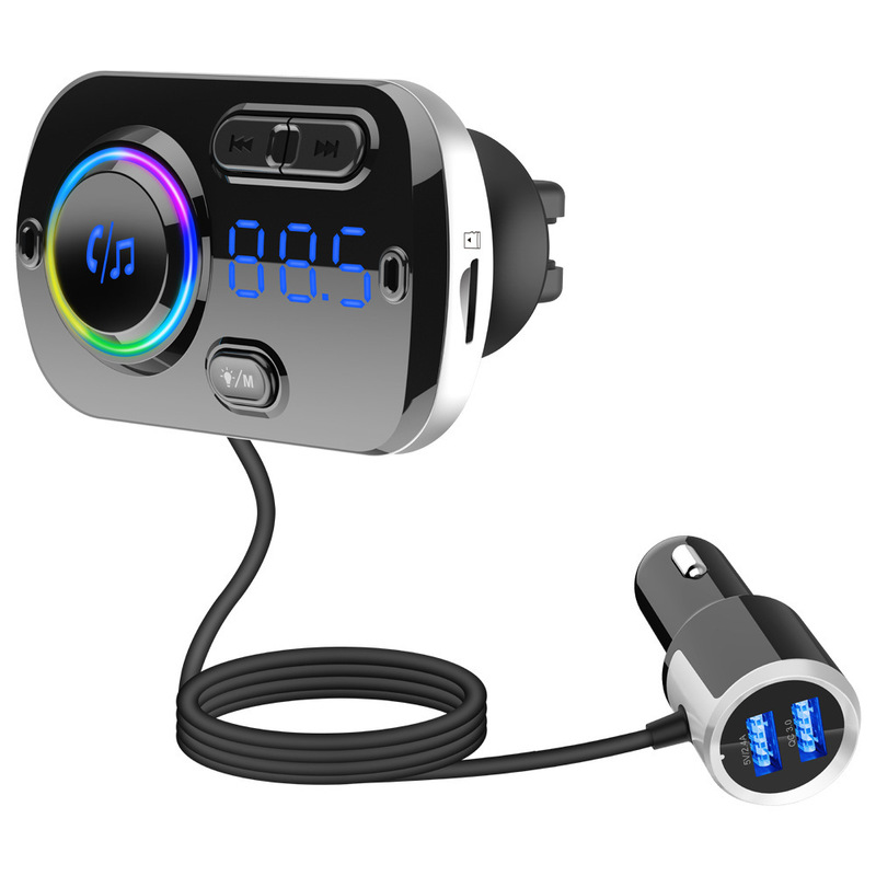 クロスボーダー起爆qc3.0急速充電車載bluetooth mp3ハンズフリープレーヤーfm送信機雰囲気ランプbc 49bq|undefined