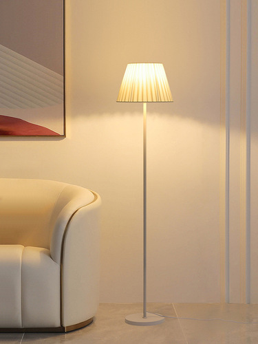Pleated lamp floor lamp living room study bedroom bedside lamp atmosphere lamp simple modern vertical floor lamp