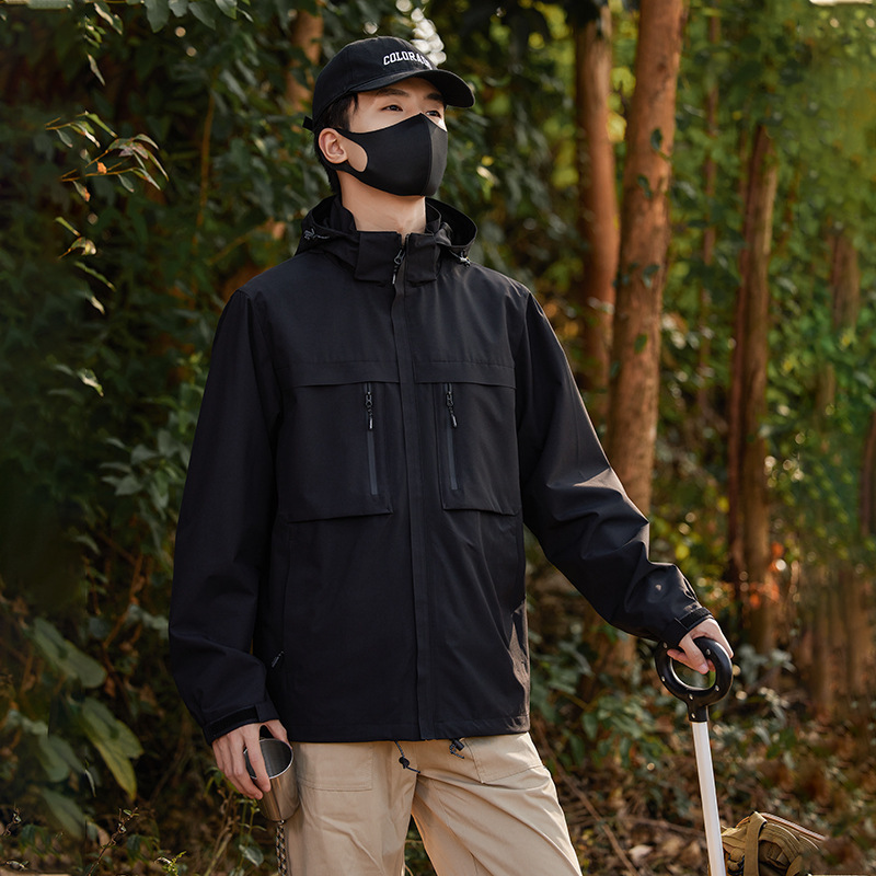 2024 New Windproof and Waterproof Mountaineering Suit for Couple Travel Sports Workwear Jacket Coat Breathable Thin Jacket for Men and Women