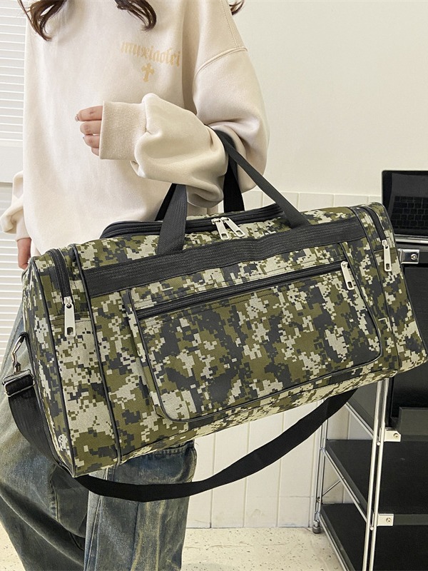 Bolsa de viaje plegable y portátil para ropa, bolsa de almacenamiento para hombres y mujeres, bolsa de trabajo, bolsa de mudanza, bolsa de equipaje para viajes de negocios, estilo camuflaje