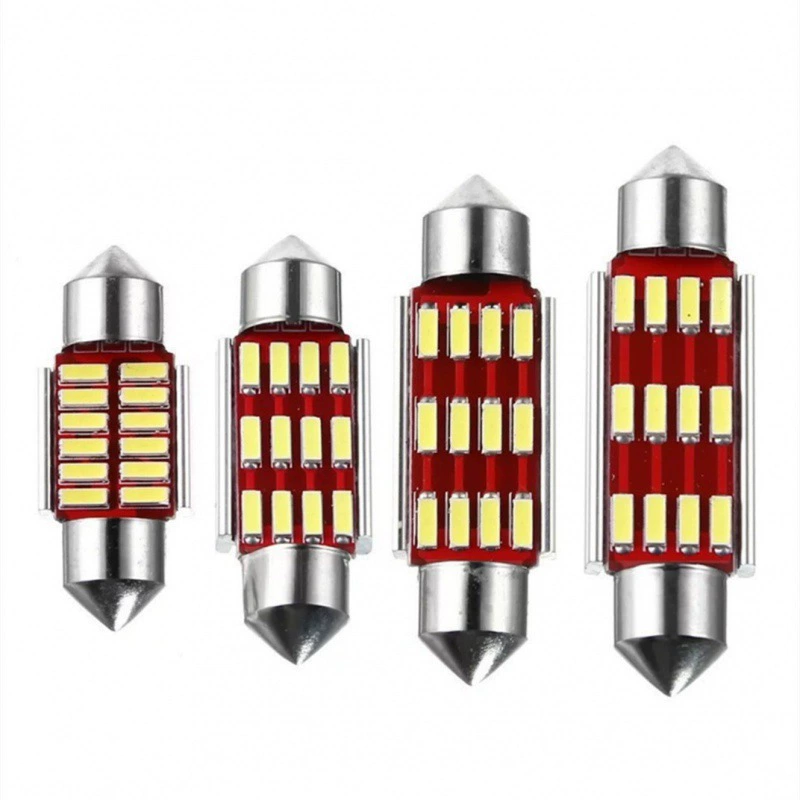 Двойные LED-светильники для автомобиля с подсветкой номера, CanBus 36 мм 4014 12smd, крыша лампа освещения номерного знака, внутреннее освещение