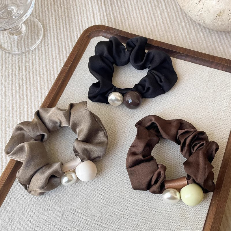 Anillo de cabello de perla francesa de intestino grueso para mujeres de alto nivel de cabello de correa de correa de cabello de alta elasticidad