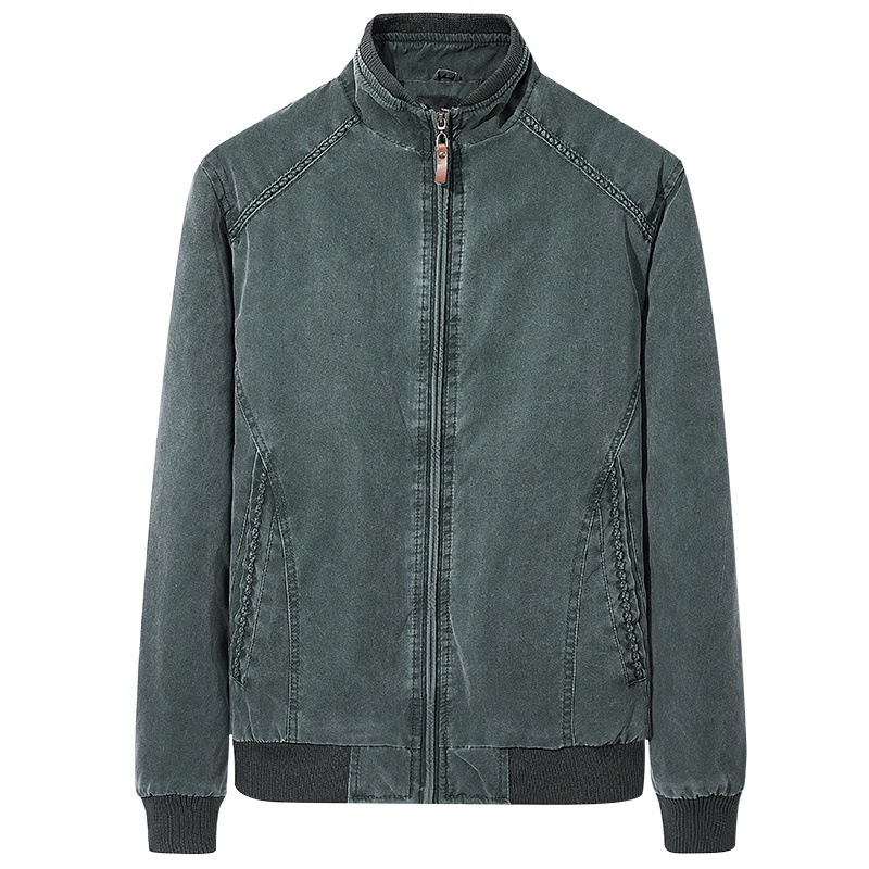 Herren Freizeitjacke Aus Baumwolle, Slim Fit Mit Stehkragen_voghion.com