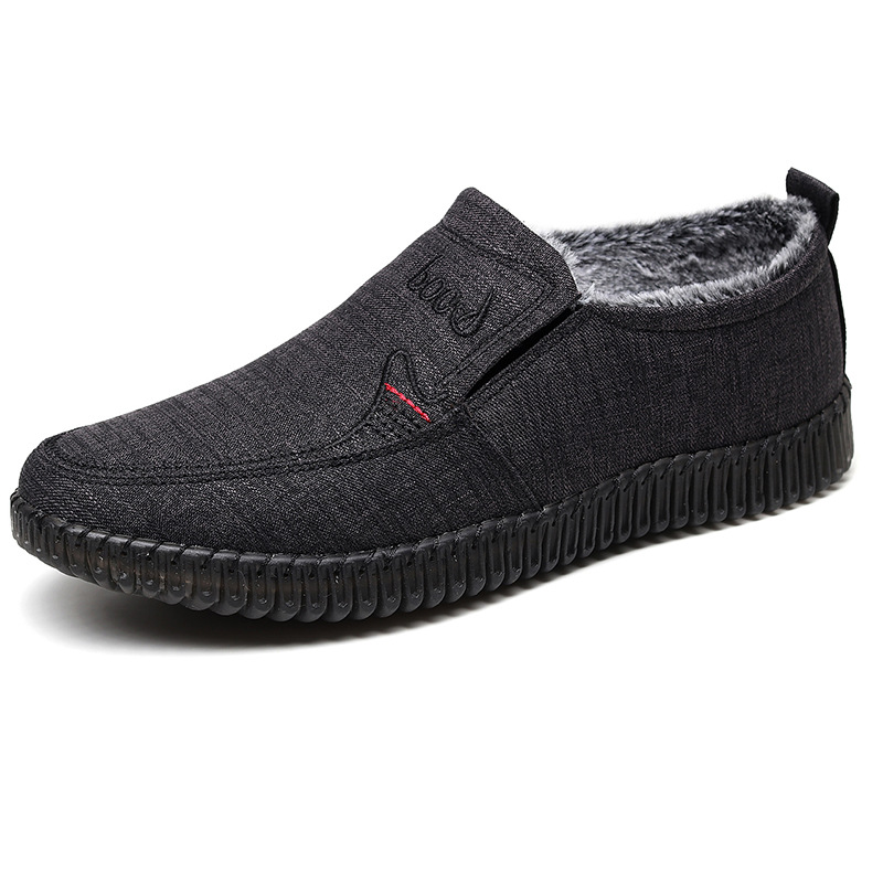 棉鞋男冬季休闲男棉靴老北京布鞋加厚长毛绒保暖加厚牛筋底爸爸鞋