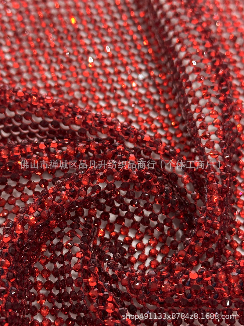 Fabricante suministro de alta densidad de tela de diamantes de moda de fiesta de baile vestido de noche tela de moda image 11