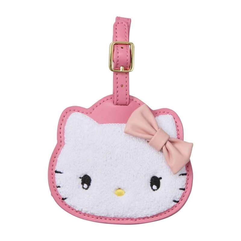 Japón lindos dibujos animados mariposa Kitty etiqueta de equipaje bolsos bordados de peluche decoración colgante de embarque a prueba de pérdida lista
