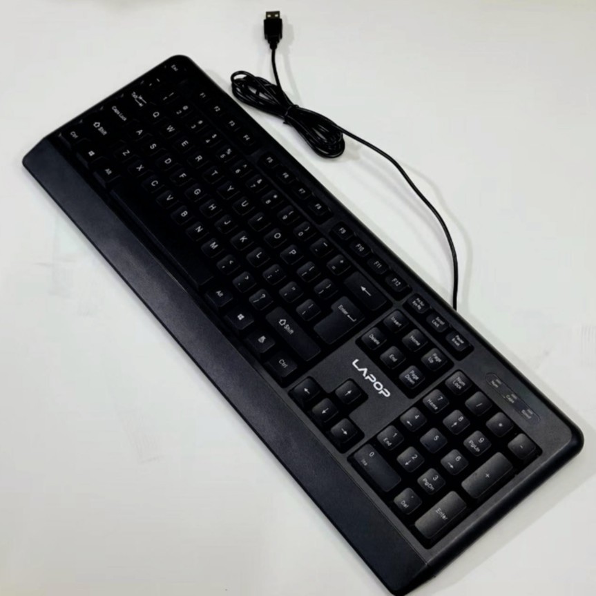 Rio Tinto Wk11 Home Office Flat Wired Keyboard Waterproof Desktop Computer Office USB Durable Silent Keyboard