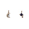 Silver needle, earrings, cute space asymmetrical astronaut, silver 925 sample, new collection, South Korea