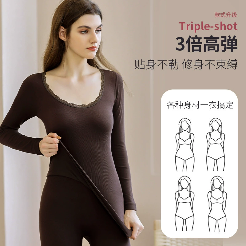 Keep warm thin fitted thermal underwear, universal winter trousers