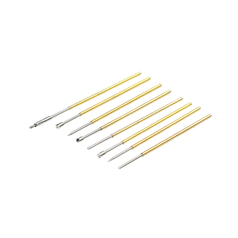 测试针P100系列探针尖头/圆头/平头/伞型头/四爪皇冠头菊花头探针