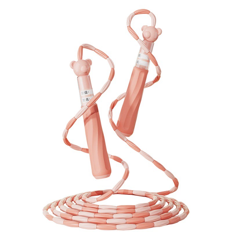 Медведь бамбуковая веревка прыгает оптом Начальная школа детский сад специальная Регулировка веревки начинающие дети могут подписать детей скакалку