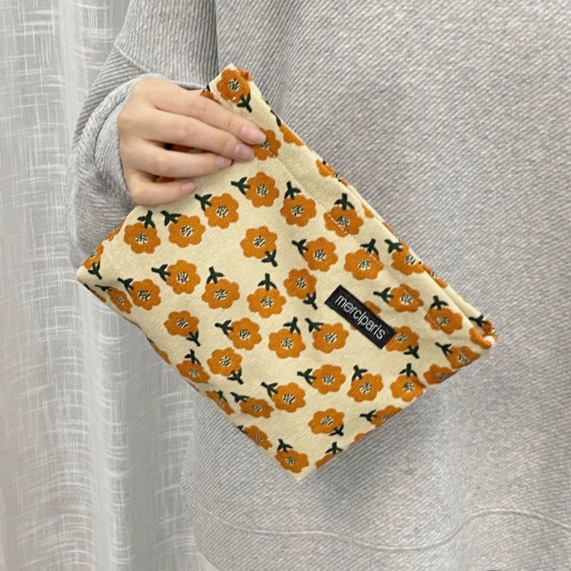 Cosmetic Bag, handheld capacious organizer, zipper pouch 13×6×9.5 cm, multi-pattern options