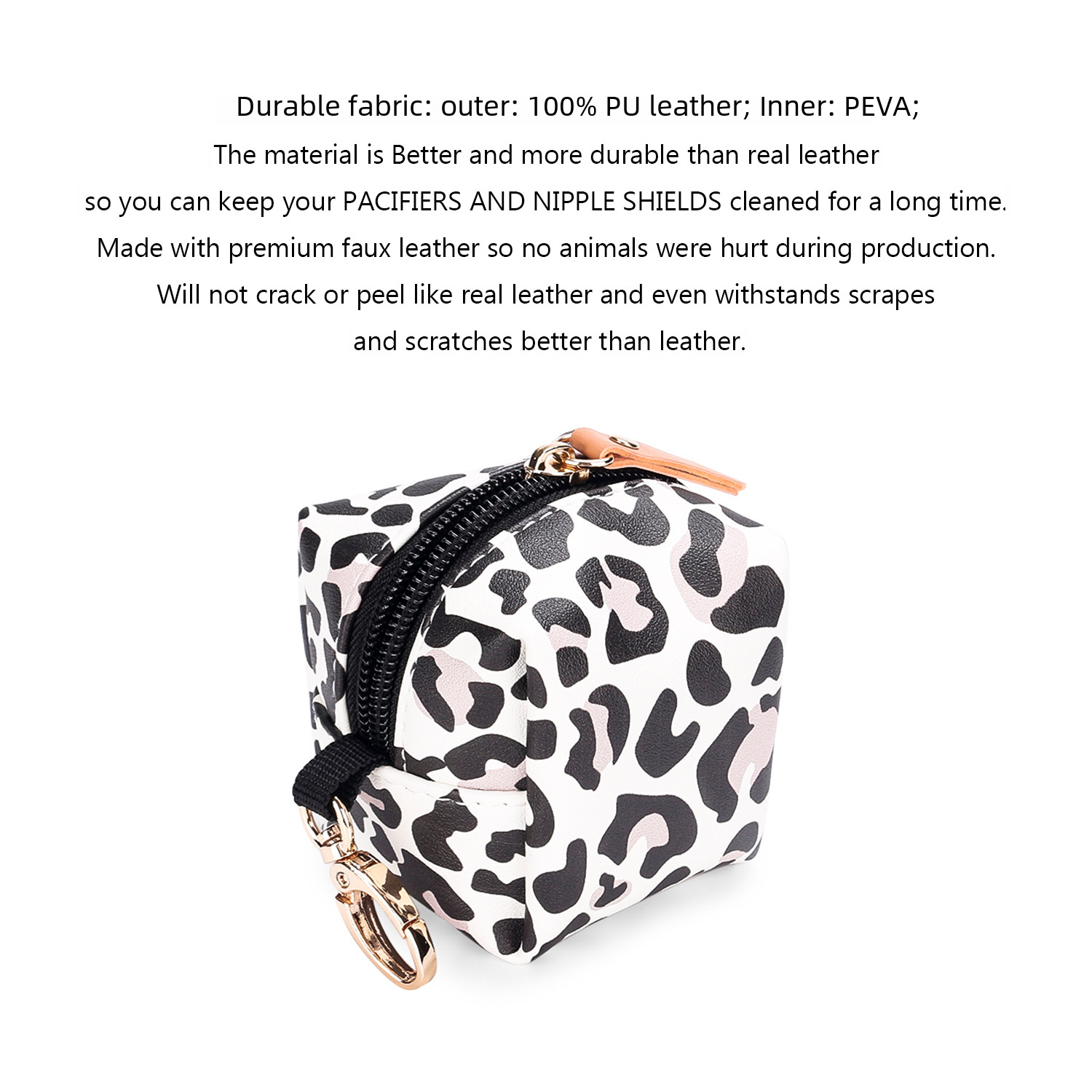 pu waterproof pacifier bag can be hung with mummy bag and other pacifier case pacifier box cpc test certificate