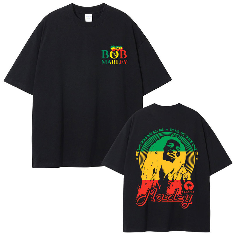 Reggae Music Founder Bob Marley One Love T-Shirt Men Women Classic Goth Punk Oversized