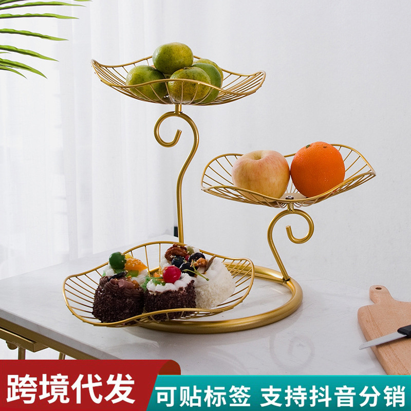Luz nórdica lujo Internet celebridad hierro fruta placa moderna minimalista casa sala de estar Mesa café snack placa creativa restaurante Decoración