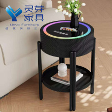 设计师智能沙发边几边柜蓝牙音箱无线充电客厅创意小圆边桌小边几