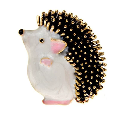 Creative Enamel Hedgehog Brooch Fashion Clothing Accessory Brooch Decoration Fixed Anti-Exposure Accessory Fashion in Stock (Yaxa sancaqları) - b3-2-5923