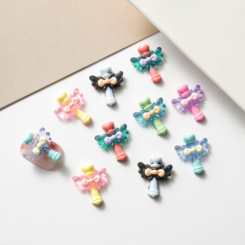 Popular online celebrity magic stick nail accessories pretty girl warrior fairy stick angel wings diy nail decorations