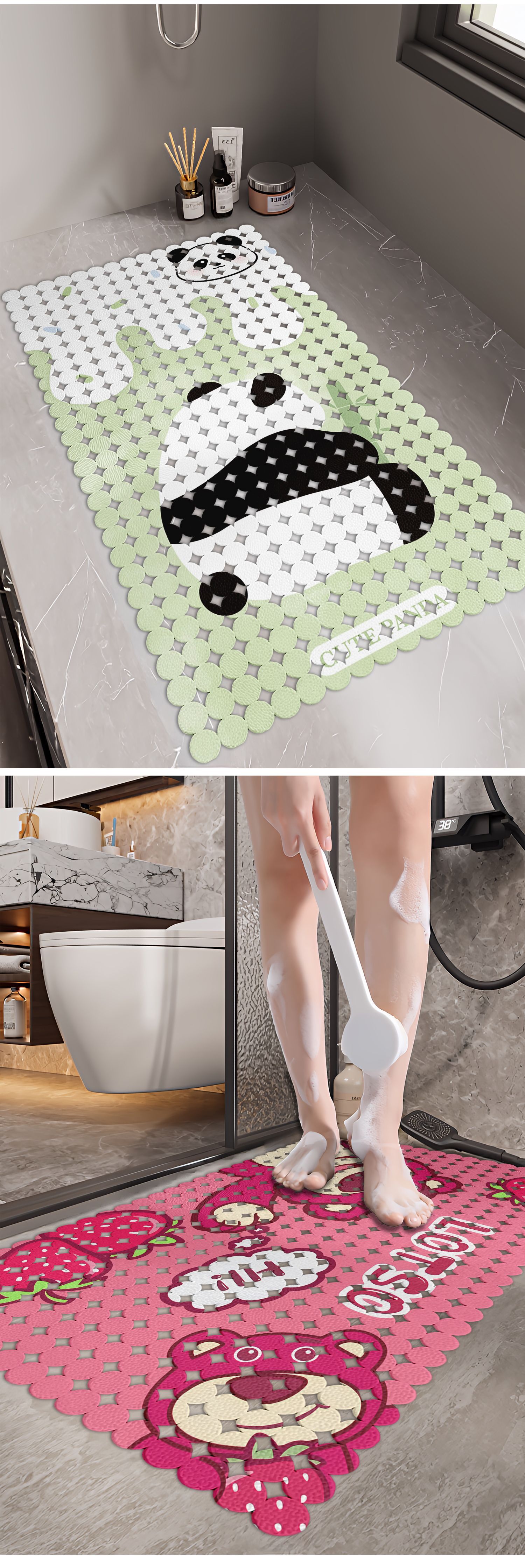 Bathroom Anti-Slip Mat, Shower Room, Hollow Kidsren, Pregnant Women and the Elderly Bathing Suction Cup Foot Mat, Bathroom Floor Mat