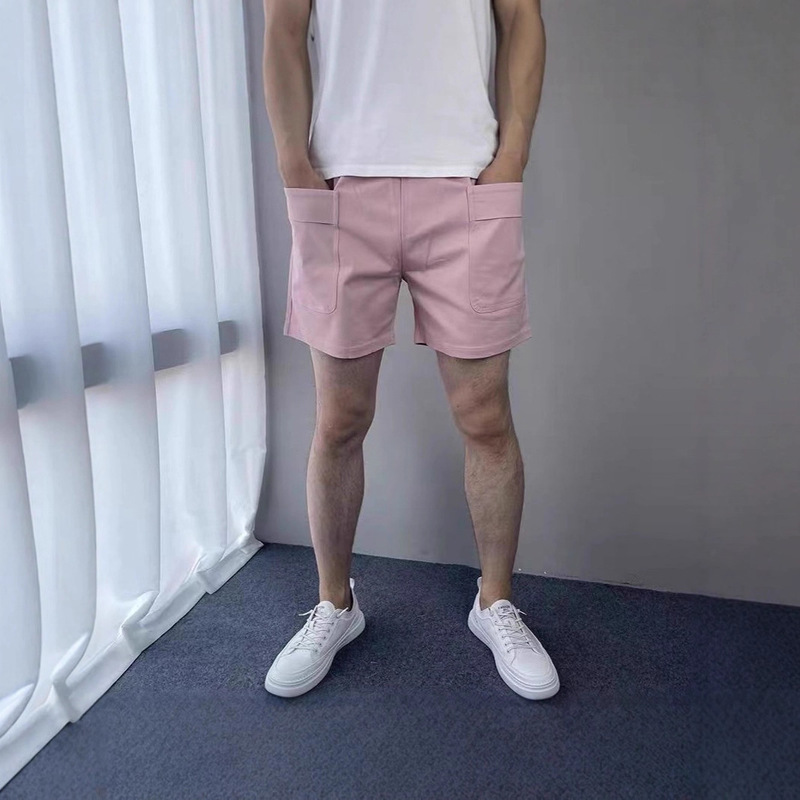 Korean-Style Pocket Cargo Shorts Retro Style Durable Moisture-Wicking Casual Trendy Knee-Length Youthful Ins Design