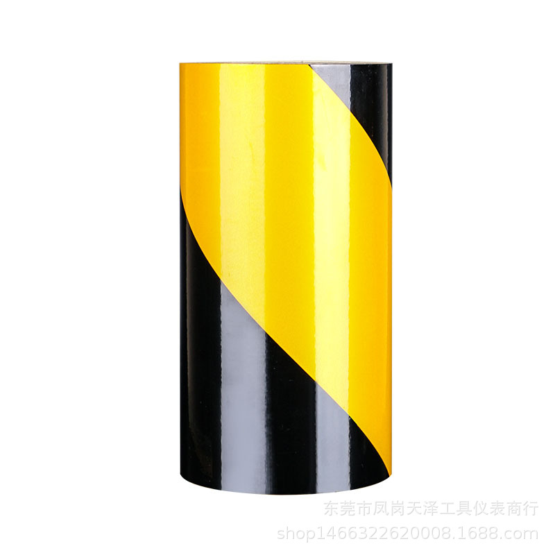 反光警示胶带黑黄红白斜纹反光膜警戒反光带地贴交通夜间反光贴条
