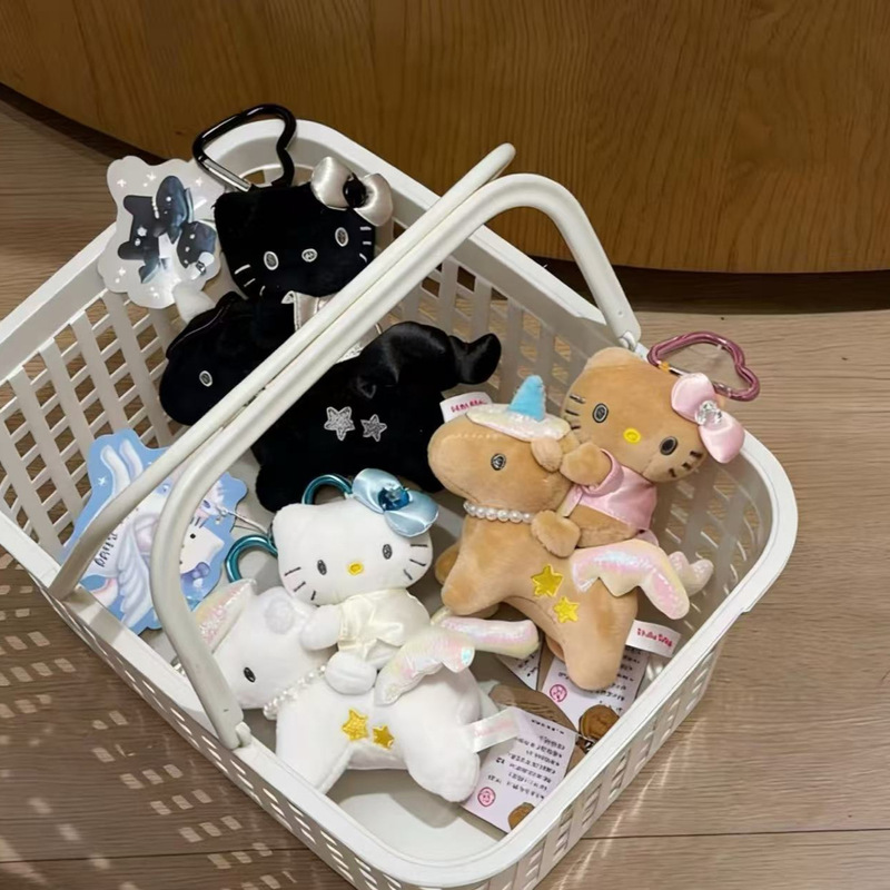 Japanese-Style Angel Unicorn Hello Kitty Bag Pendant Pegasus Plush Doll Keychain Decoration Wholesale Japanese-Style Angel Unicorn Hello Kitty Bag Pendant Pegasus Plush Doll Keychain Decoration Wholesale