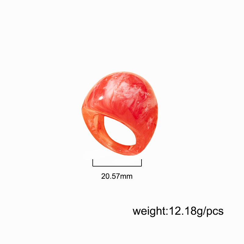 new exaggerated fashion candy color acrylic ring