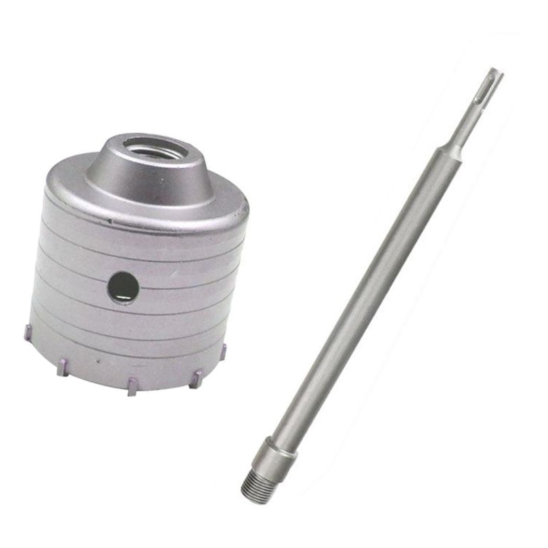 Agujero de pared abridor taladro seco a través de la pared taladro hueco pared de ladrillo de hormigón tubería de agua aire acondicionado mango cuadrado martillo eléctrico taladro de impacto