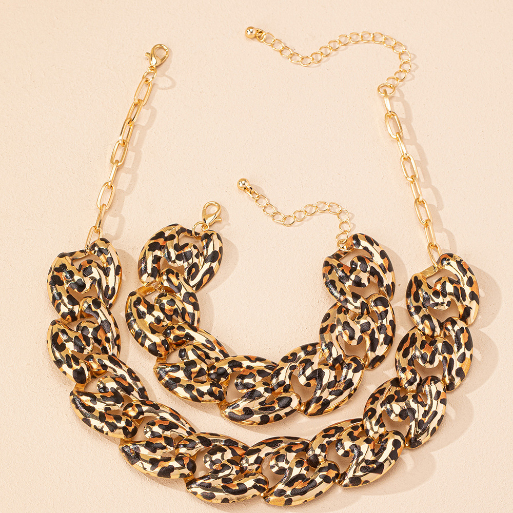 Leopard Pattern Vintage Style Leopard Alloy Plating Women's Jewelry Set