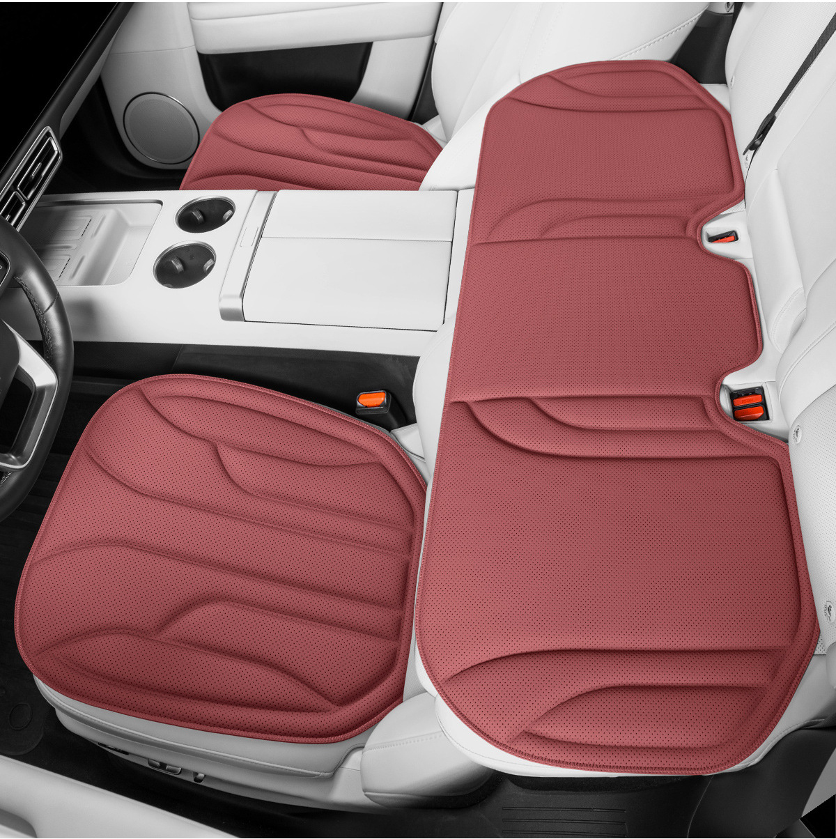 New Anti-Stain Leather Car Seat Cushion, Universal for All Seasons, Breathable, Non-Slip, Soft Latex Cotton Seat Cushion, Manufacturer Wholesale