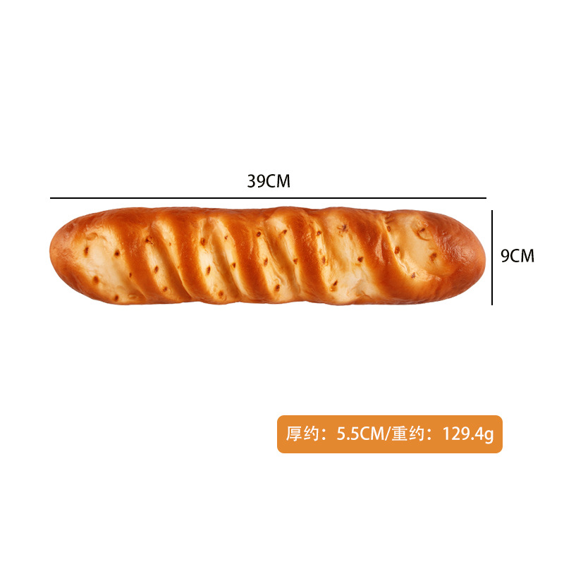 Entrega de una sola pieza PU falso pan decoración de la boda modelo de decoración de la habitación accesorios largo francés palo modelo de simulación de pan