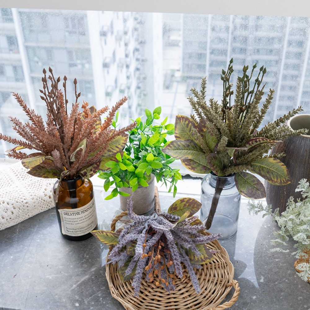 跨境廠家高山草美人珠把束仿真花假花綠植物批發婚慶裝飾CL62001