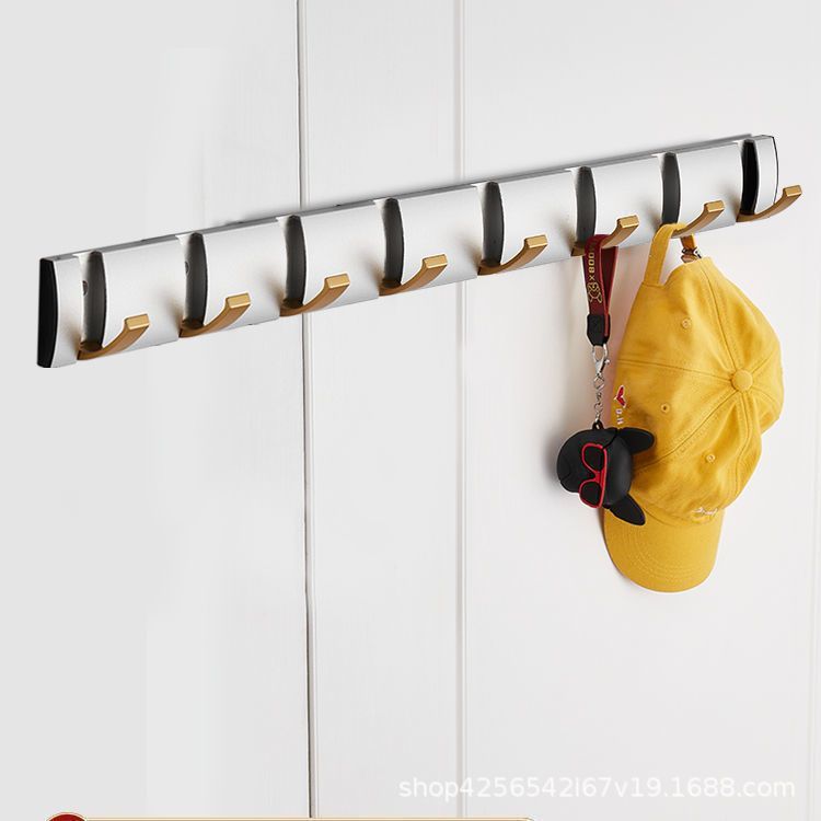Gancho de ropa invisible creativo de aluminio espacial gancho de ropa de pared gancho de ropa sin perforar